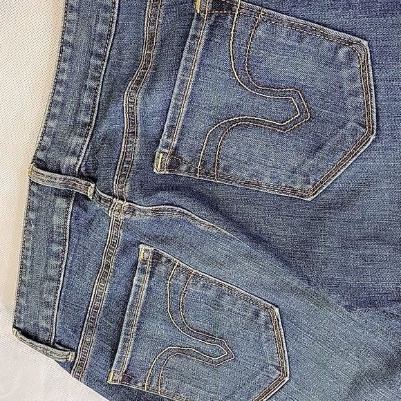 LOFT Womens Curvy Boot Dark Wash Stretch Jeans Size 2 - Picture 4 of 10